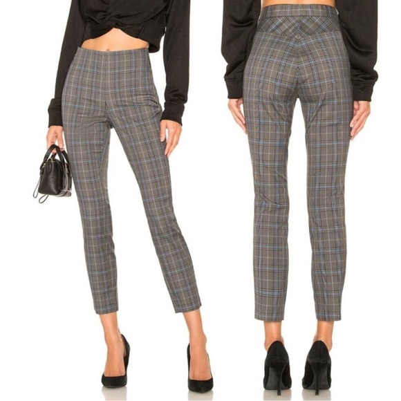 Rag & Bone “Simone” Black, Blue, Gray Plaid Slim Fit Pant Size 2 EUC! - Picture 3 of 10